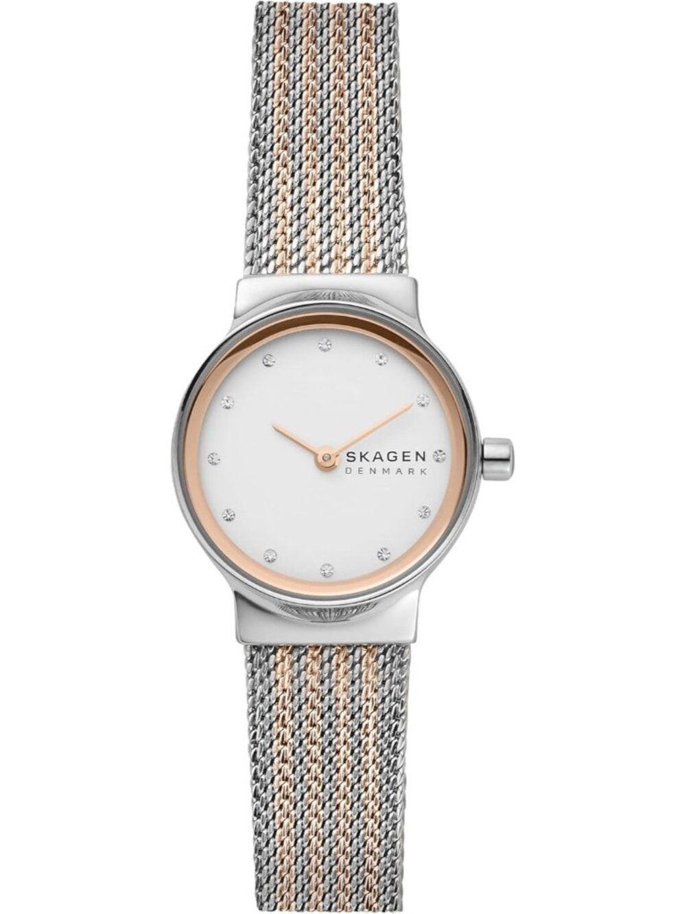 Women's Rose Gold/Silver Mesh Stainless Steel Adjustable Strap Quartz Watch